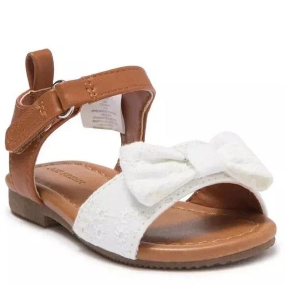 Joe Fresh Laren Eyelet Bow Ankle Strap Sandal
